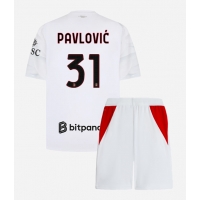 AC Milan Strahinja Pavlovic #31 Bortatröja Barn 2026-27 Kortärmad (+ Korta byxor)